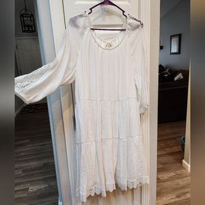 White Eyelet Lace Dress